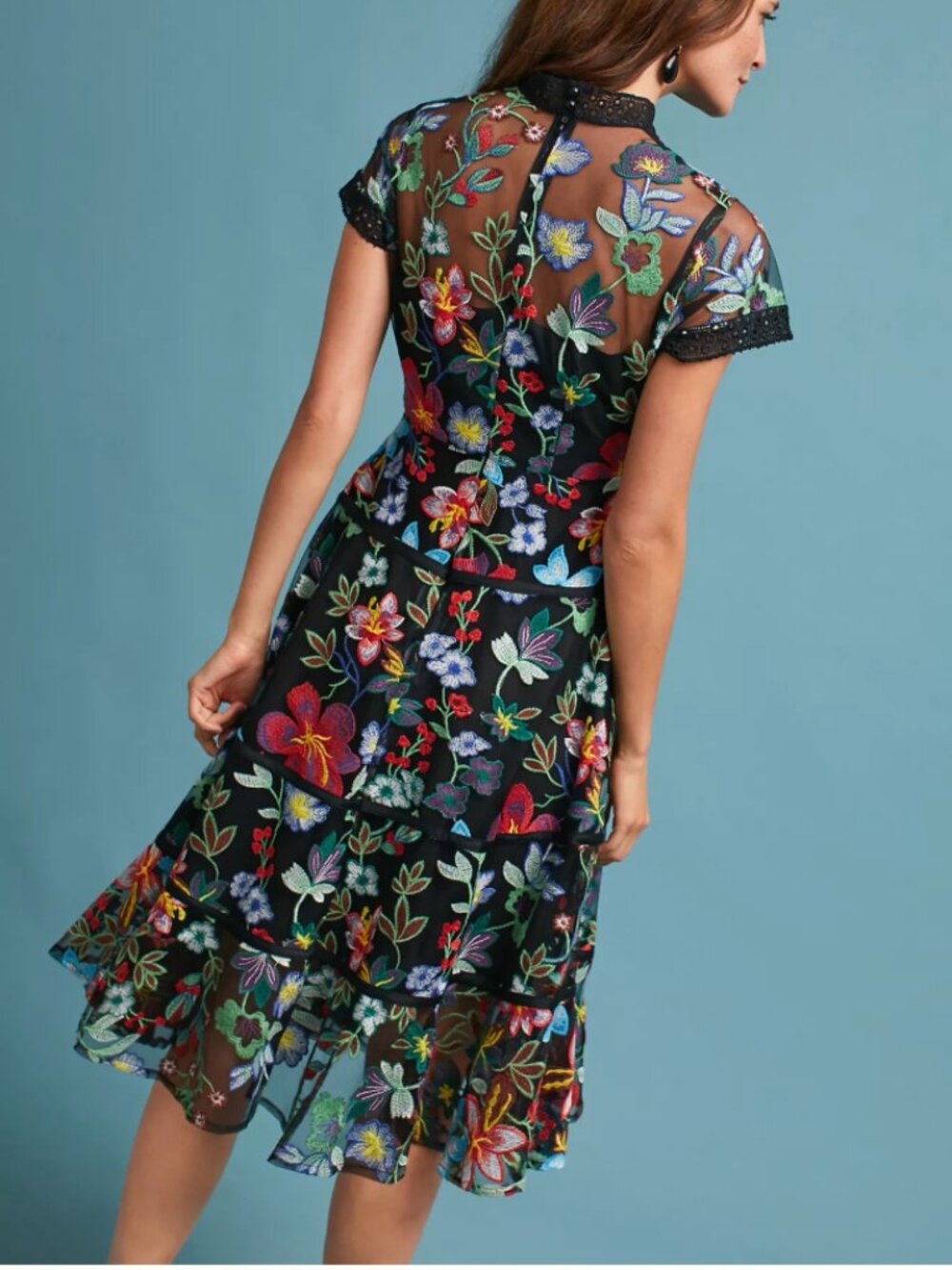 Anthropologie Vone Janine Embroidered Dress - Picture 2 of 14